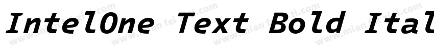 IntelOne Text Bold Italic字体转换